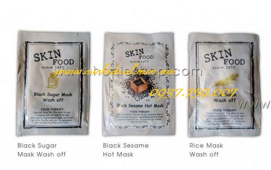 Mặt nạ Sample Skin food: Mặt Nạ Trứng- mặt nạ gạo- đường đen